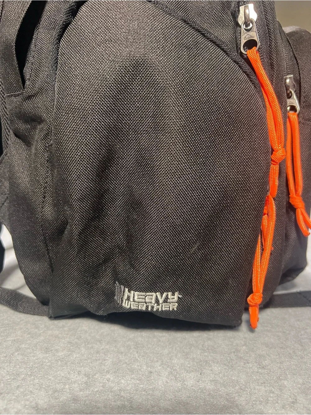 Quiksilver Large Black Backpack with Orange Accents